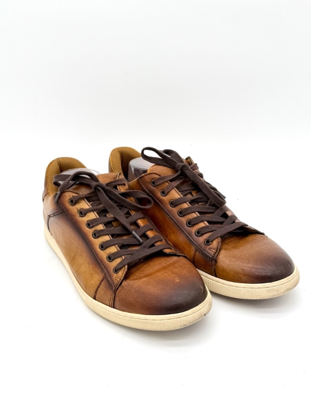 Steve Madden P-Sabel Mens Size 12 Brown Leather Burnished Dress Shoes Sneakers